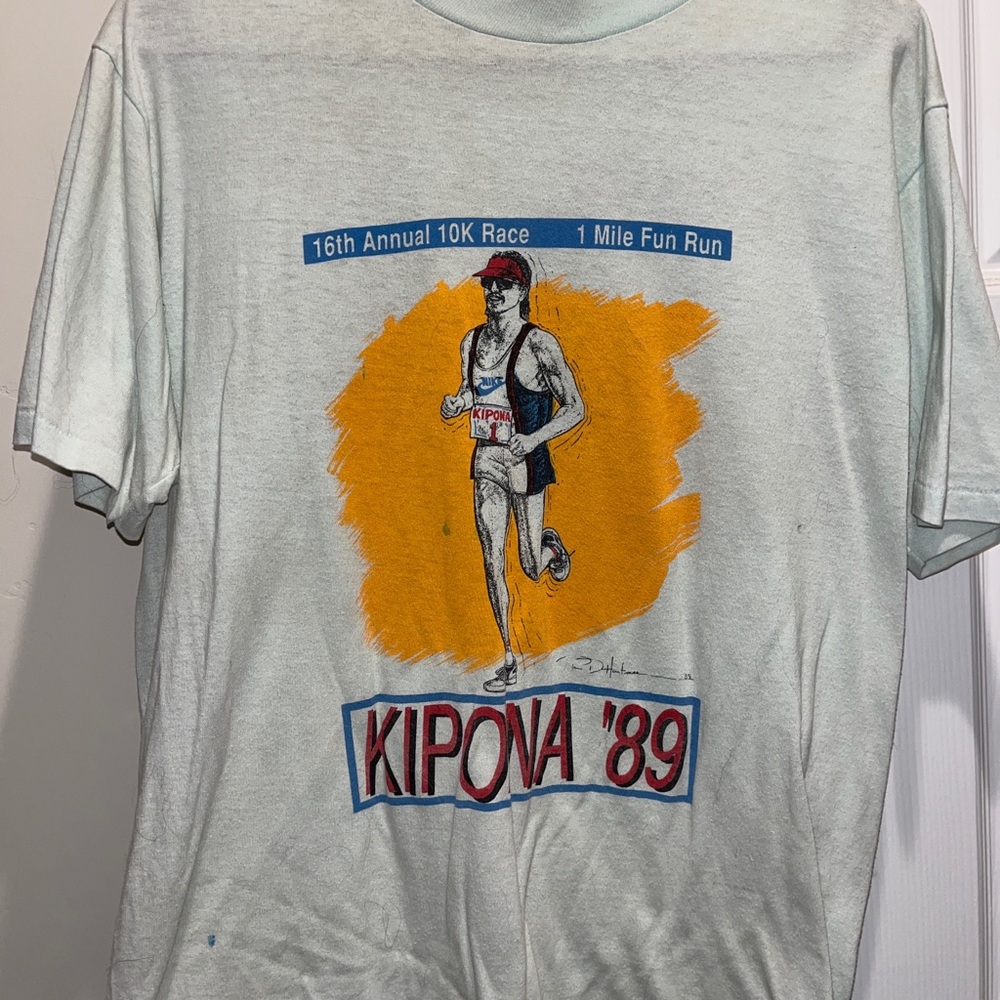 Short Sleeve running Tee with Vintage Beverage Logos